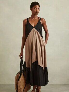 reiss roya pleated halter dress | Dresses | Reiss Neck Halterneck